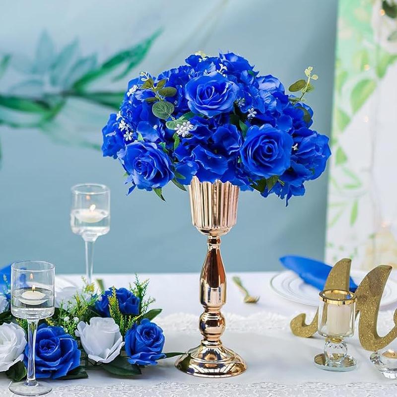 1Pc Floral Arrangements Bouquet Beautiful Centerpiece Table Decorations Road Guide Decor Rose Ball Roman Column Silk Flower