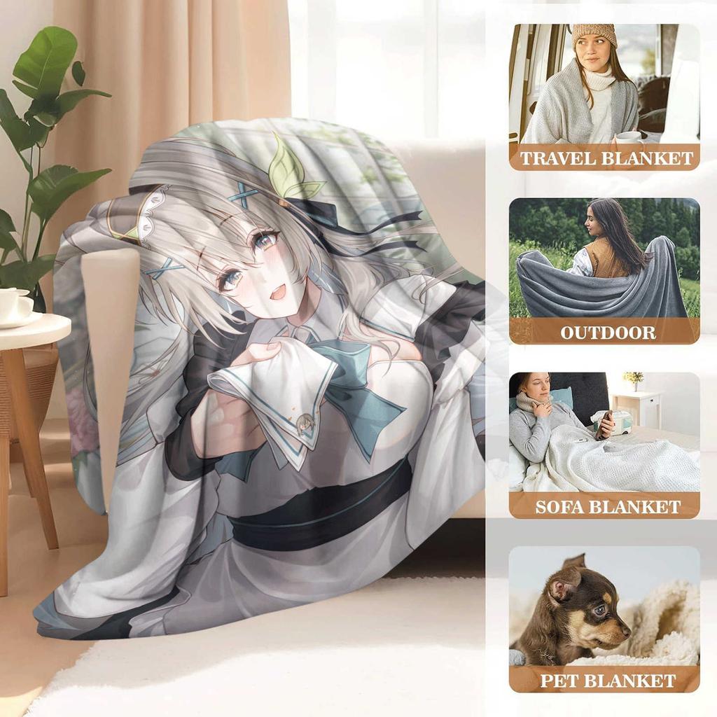 Cartoon Cute Firefly Flannel Blanket Cover Warm Soft Anime Honkai Star Rail Blanket Multifunctional Universal Blankets