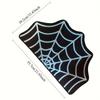 Spider Web Pet Feeding Mat-Non-Slip Spillproof Protector,Easy Clean Large Dog & Cat Dining Mat,Spooky Home Decor for Cats & Dogs