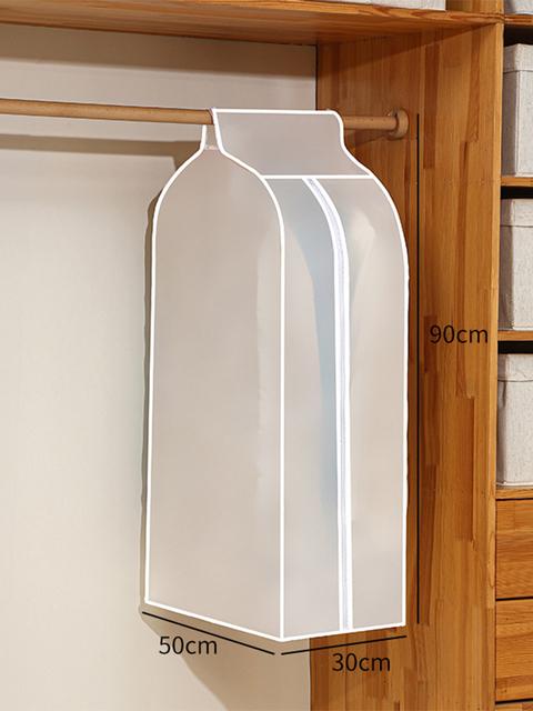 Clothing Dust Cover Transparent Dress Clothes Garment Dust Cover Hanging Organizer Waterproof Dustproof Clothes Wardrobe Storage