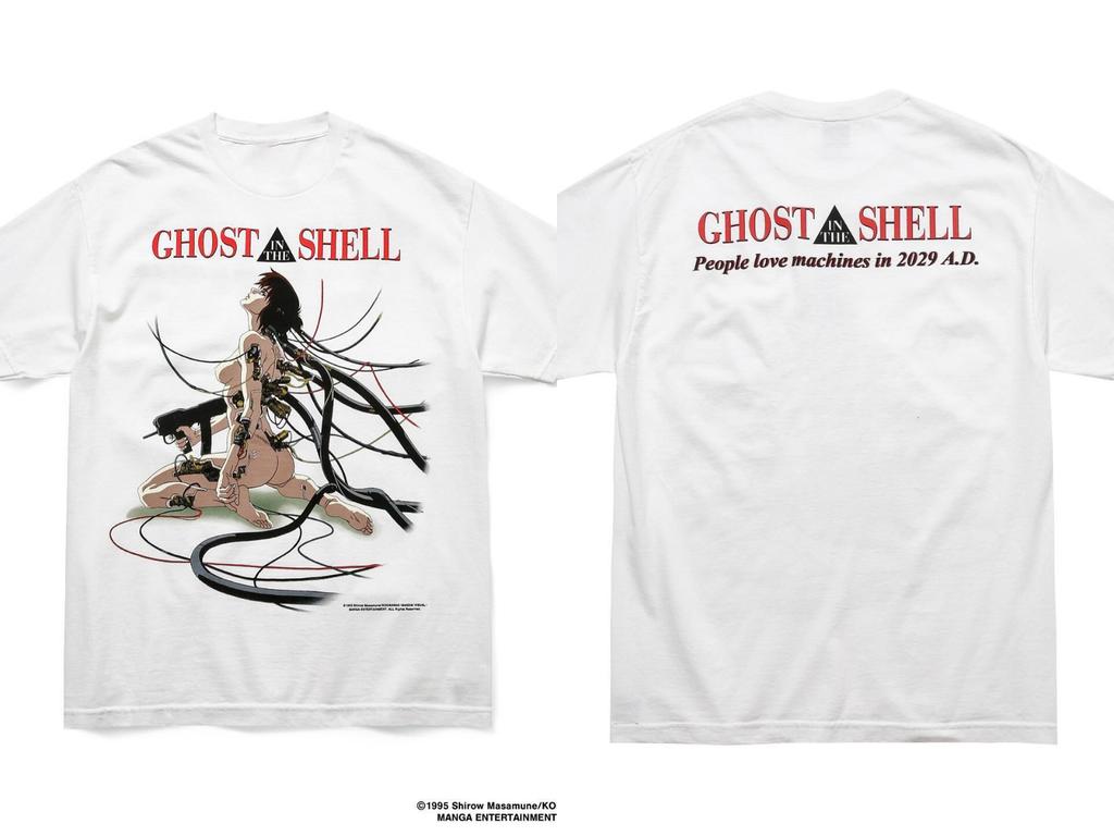 Ghost in The Shell T-shirts Men's Anime Oversized Graphic T-Shirt Japanese Old School Anime T-shirt Y2k Women's Clothes Male Top
