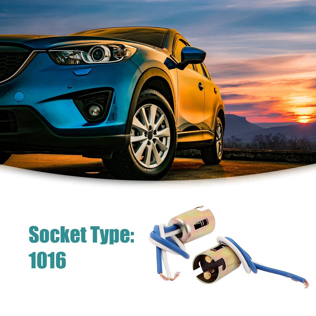 ACROPIX Kabelbaum Kabelbuchse Doppelkontakt Licht Lampe Universal 1157 P21 1016 Typ Silberton 2 Stück