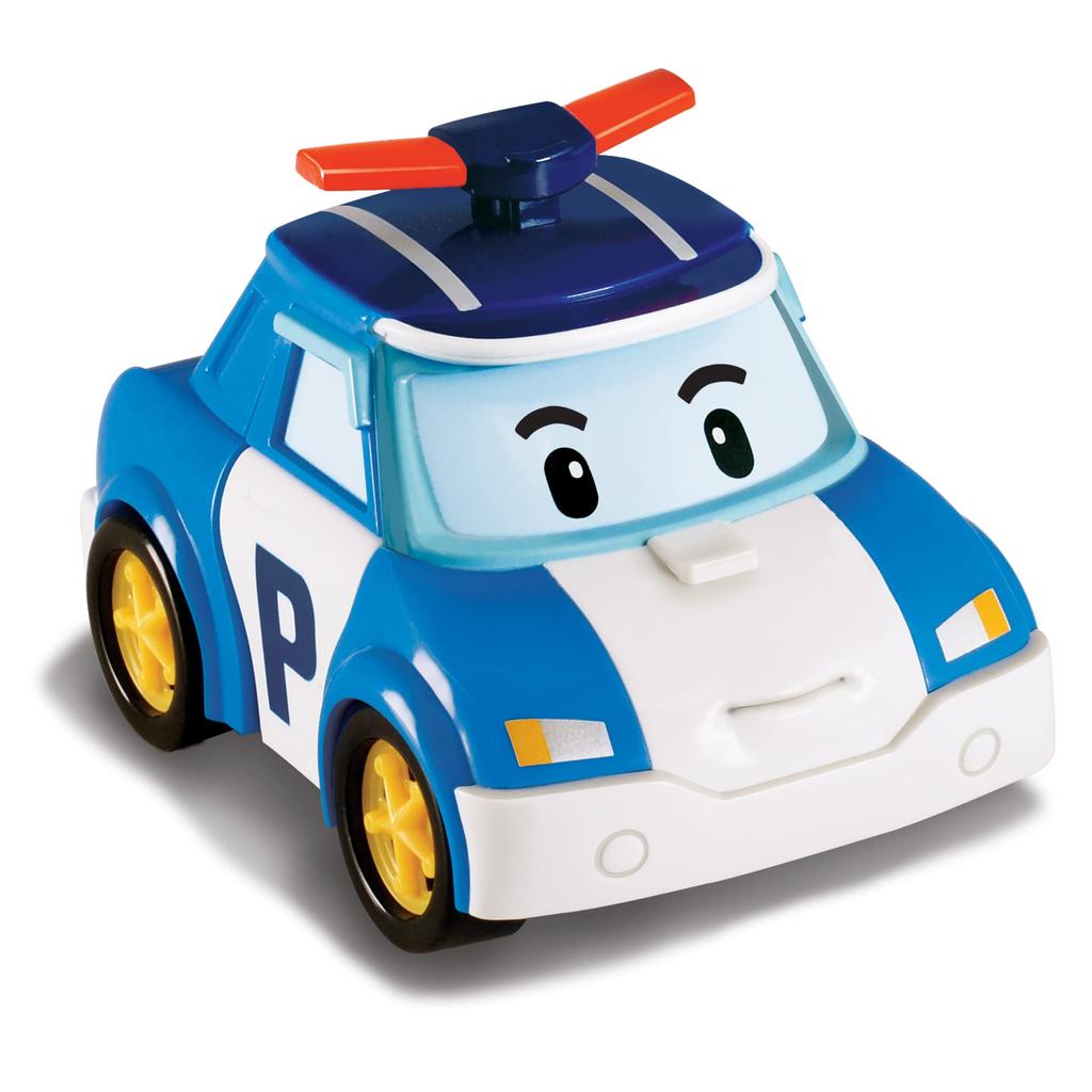 Robocar Poli Transforming Robot Poli Transformation from Car To Birthday Construction Vehicle [Authentic] Toy, 4-inch (Single Item), 2-Way Robot,
