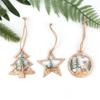 6pcs Decorative Christmas Tree Hanging Ornaments Hollow Hollow Out Star Decoration  Holiday