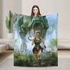 T-Tomb Raiders Plush Blanket Kids  Flannel Throw Blanket For Home Decor Soft Custom Quality Bedspread Gift