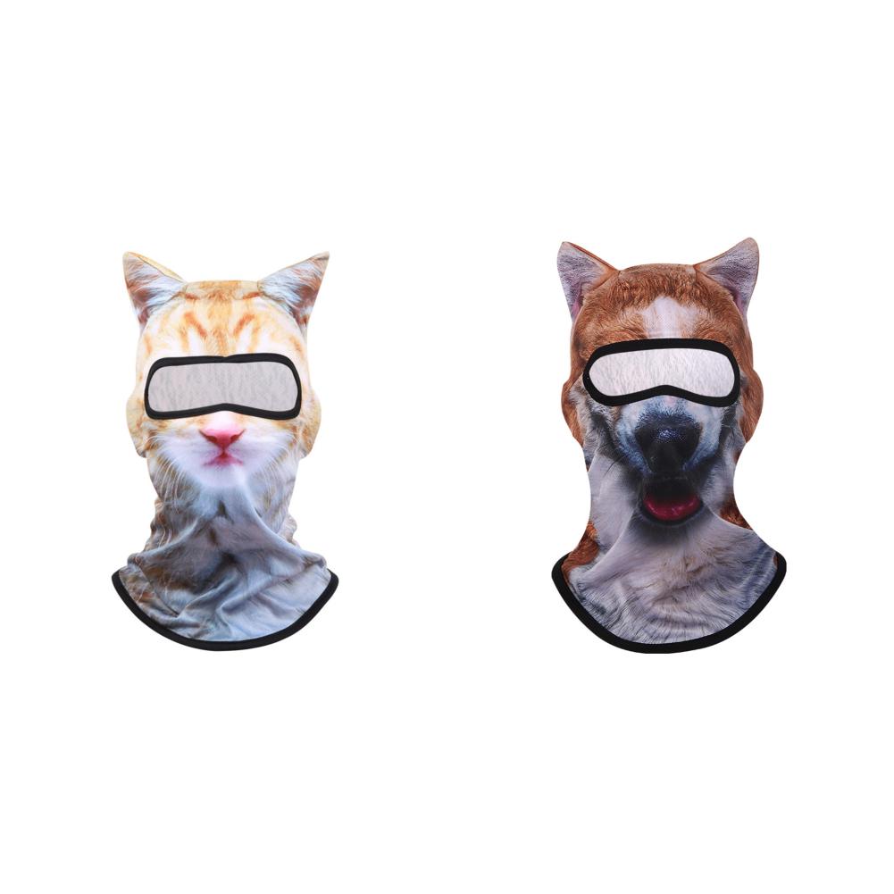 5/1 Stück 3D Stehohren Tier Sturmhaube Gesichtsmaske für Musikfestivals Raves Ski Cosplay Party Outdoor Sonnenschutz Sturmhaube Hut