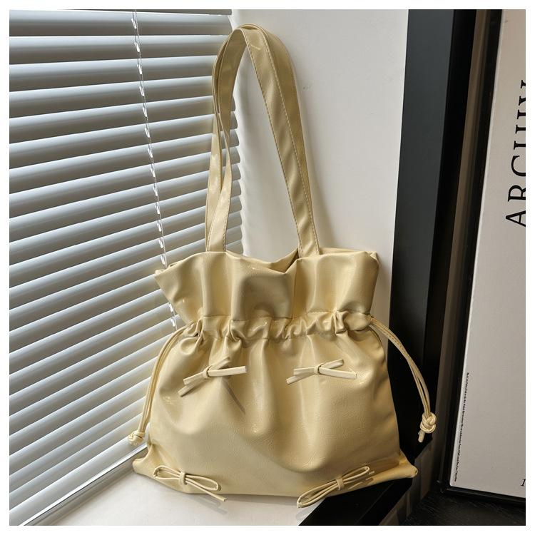 

Модная повседневная сумка-ведро для женщин Ins Летняя корейская версия Ins Простая сумка через плечо Niche Повседневная плиссированная сумка