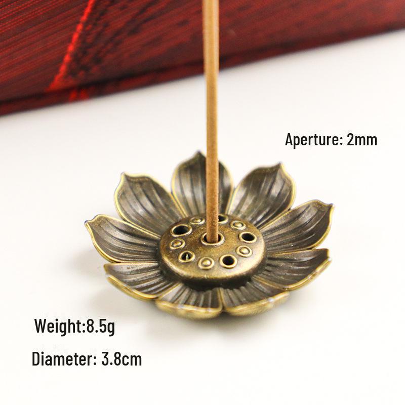 Ouyue Lotus Alloy Incense Holder: Zen Aromatherapy Wire Burner