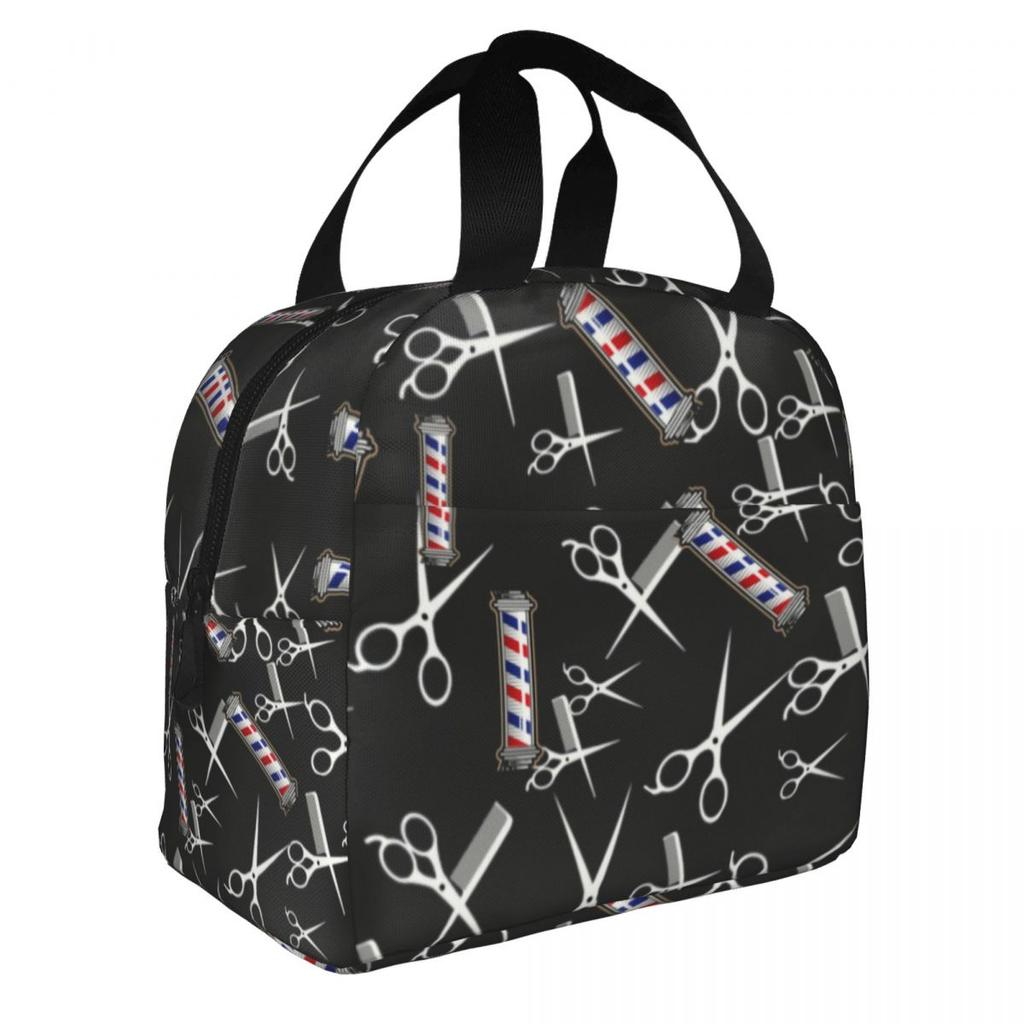 Custom Baber Shop Hairstylist Hair Dresser Tools Thermal Insulated Lunch Bag Salon Gift Resuable Lunch Tote Storage Food Box