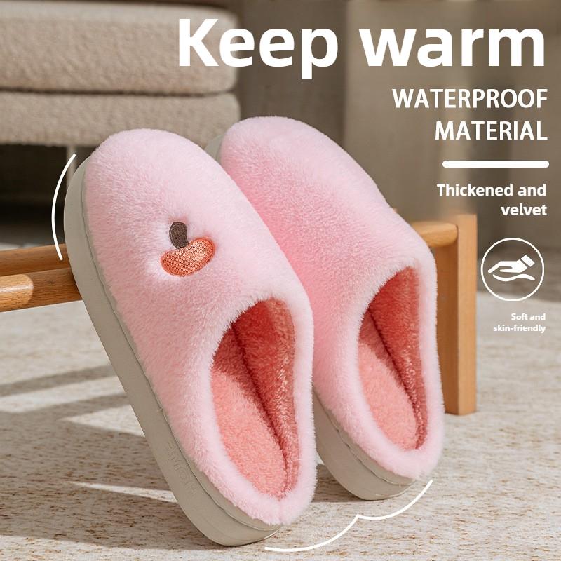 Winter Home Warmth: Thick-Soled Non-Slip Fleece Slippers