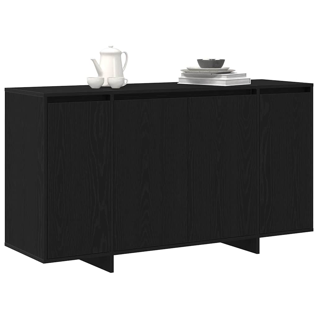 Sideboard in Black Oak Look 135 x 41 x 75 cm Engineered Wood