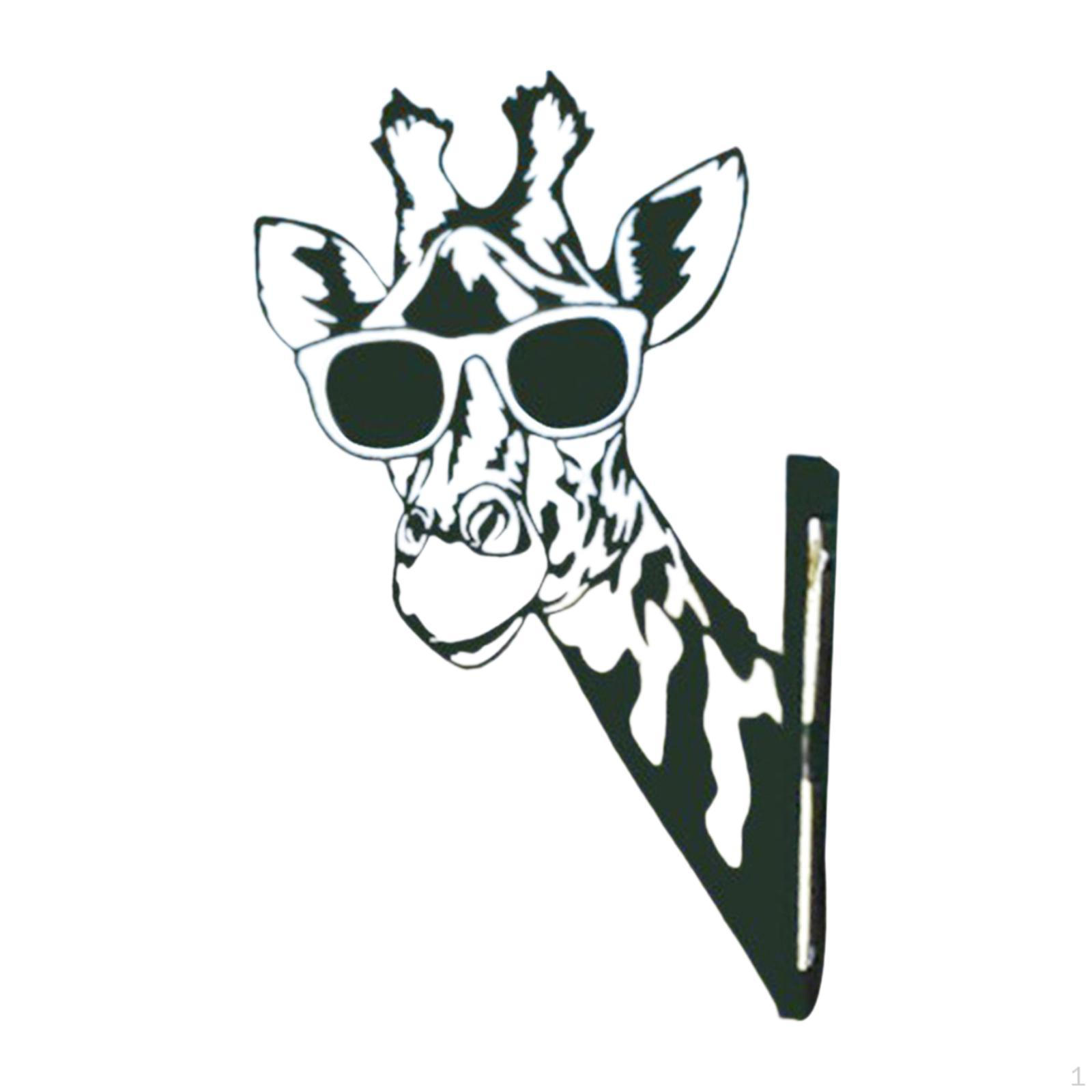 Animal Silhouette Iron Art for 30x29cm Garden Decoration Giraffe
