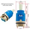 25mm Ceramic Cartridges, Single Handle High Leg Ceramic Faucet Cartridge, Replacement Ceramic Disc Cartridges For Bathroom Shower