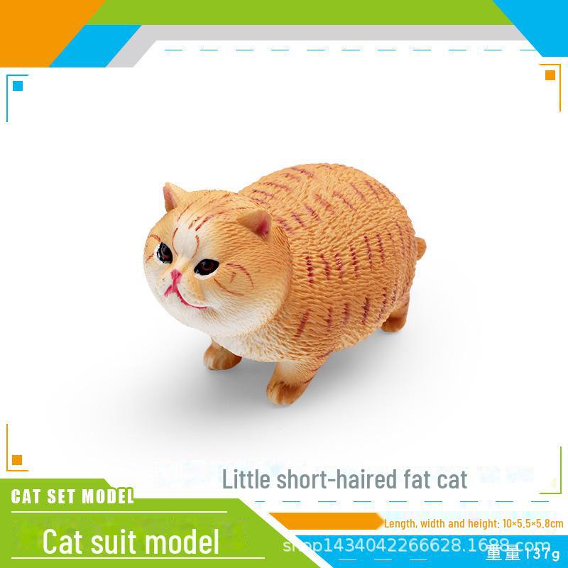 Seashell Cat Figurine: Realistic Kitten Toy Model