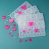 2Pcs DIY Diamonds Love Keychain Silicone Epoxy Molds DIY Ornaments Pendant Heart Curtain Mould for Valentines Gift