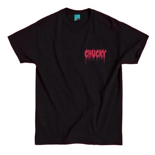 Childs Play Unisex Adult Chucky Dripping Logo Back Print T-Shirt