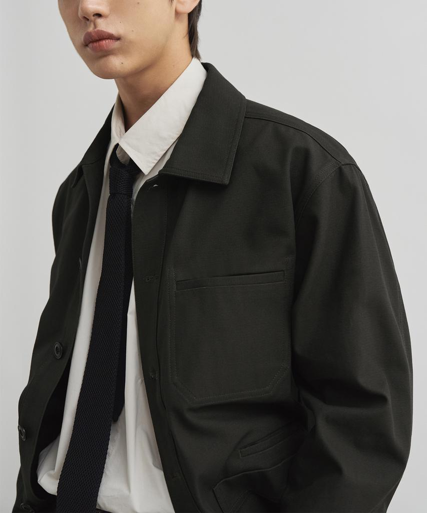 Draw Fit Garni Pocket Chore Jacket [Khaki]