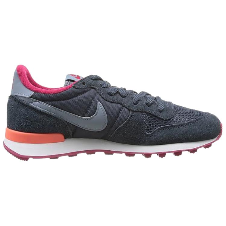 Nike Internationalist Comfortable Versatile Non-Slip Durable Low-Top Running Shoes Women Sneaker Gray Red 629684-006