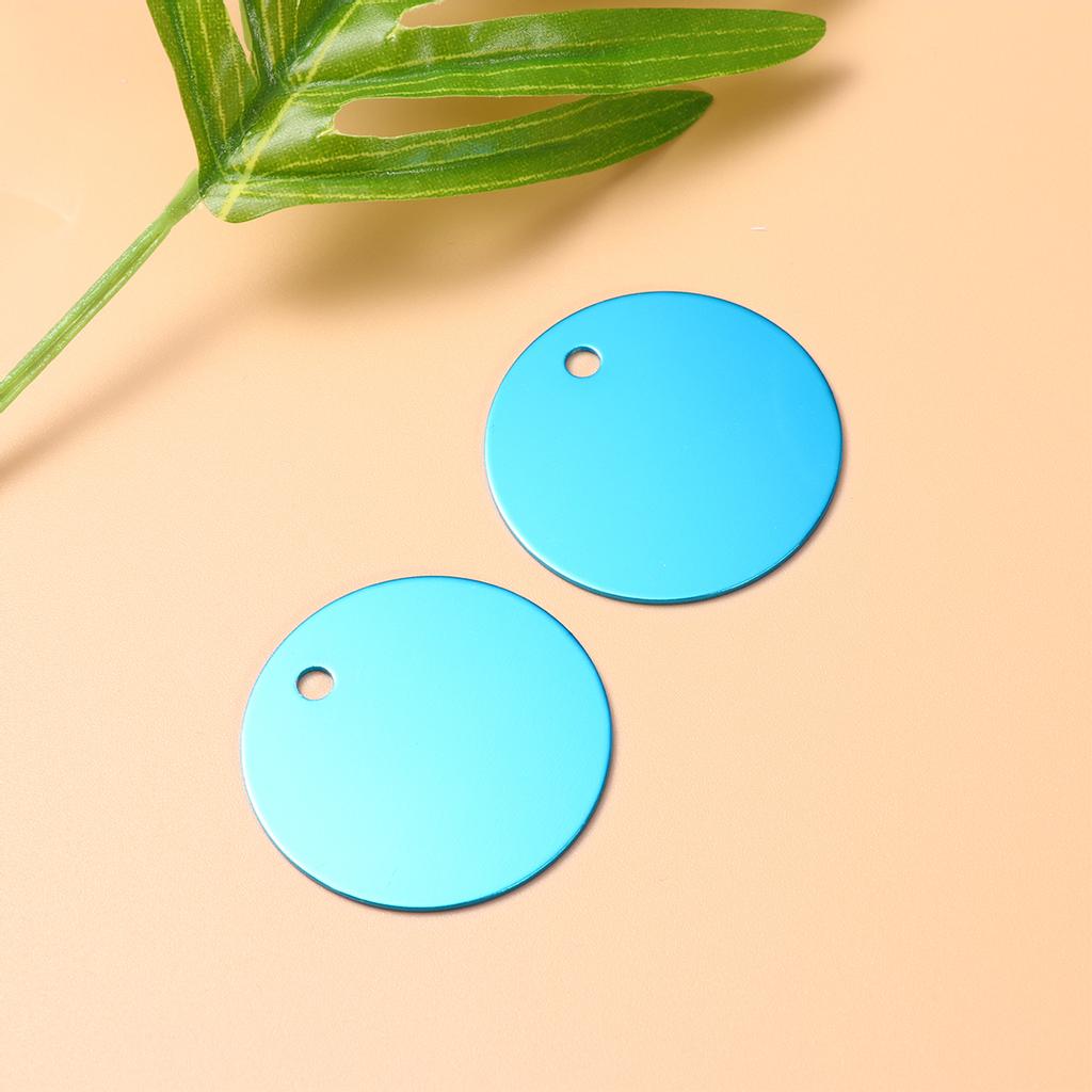 25 pcs Blank Round Tags 1.4-Inch Unfinished Aluminum Pet Id Discs Lightweight Diy Dog Name Tag Rustproof Scratch-Resistant