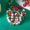 Merry Christmas Tree Santa Claus Bracelet For Women Xmas Deer Crystal Polymer Clay Beads Woven Bracelet New Year Jewelry