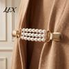 Clothing Cincher Accessories Vintage Sweater Clips for Women Girls, Retro Faux Pearl/Floral Cardigan Clips, Elegant Collar Waist Tightening