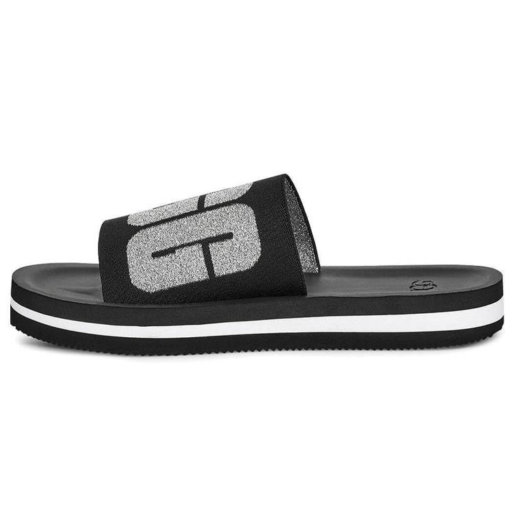 (WMNS) UGG Zuma Metallic Graphic Black Slippers Women s 1101558-BLK EU 37