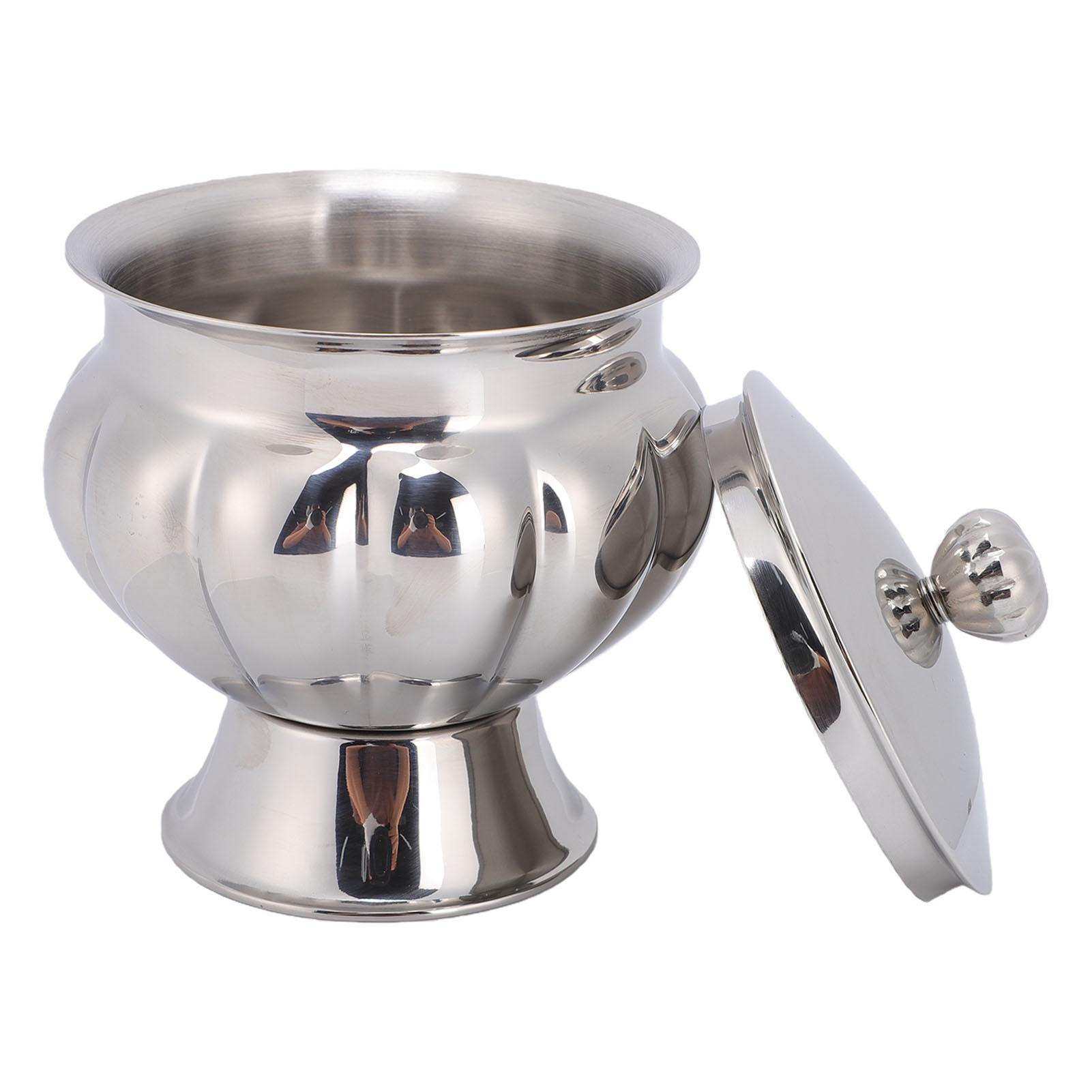 Sugar Cube Bowl with Lid 400ml Multifunctional 304 Stainless Steel Sugar Cube Holder for Kitchen