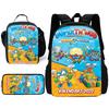 Child School Super Z-Zings s-SuperThings Backpack with Lunch Bags ,Pencil Bags ,School Bags for Boys Girls Best Gift