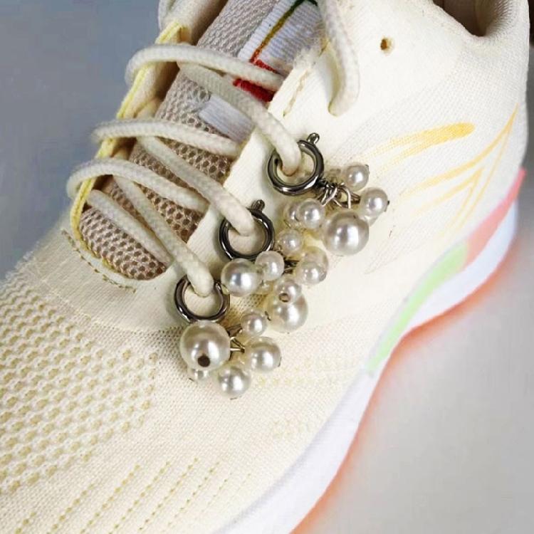 Modische Perlen Schuh-Verzierungen Anpassbare Länge für den tragbaren Sitz an jedem Schuh Dekoration Tägliche Nutzung