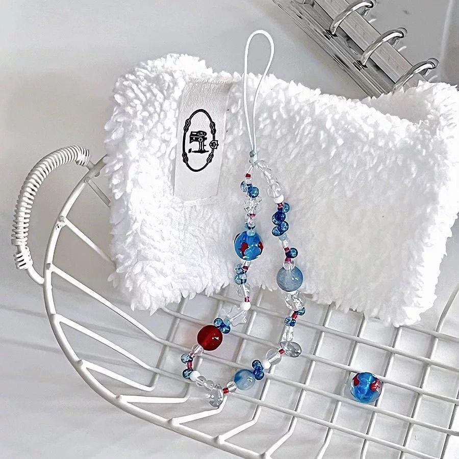 Original New Ins Phone Chain Goldfish Bubble Color-Block Dreamy CCD Camera Chain Pendant Phone Strap for Girls