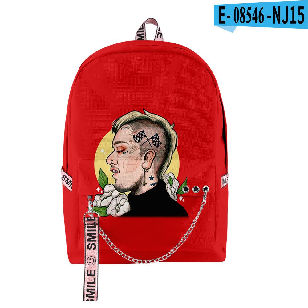 Beliebte Neuheit Jugendliche Schultaschen Unisex Liebe Lil Peep Reisetaschen 3D-Druck Oxford Wasserdicht Notizbuch Schulterrucksäcke