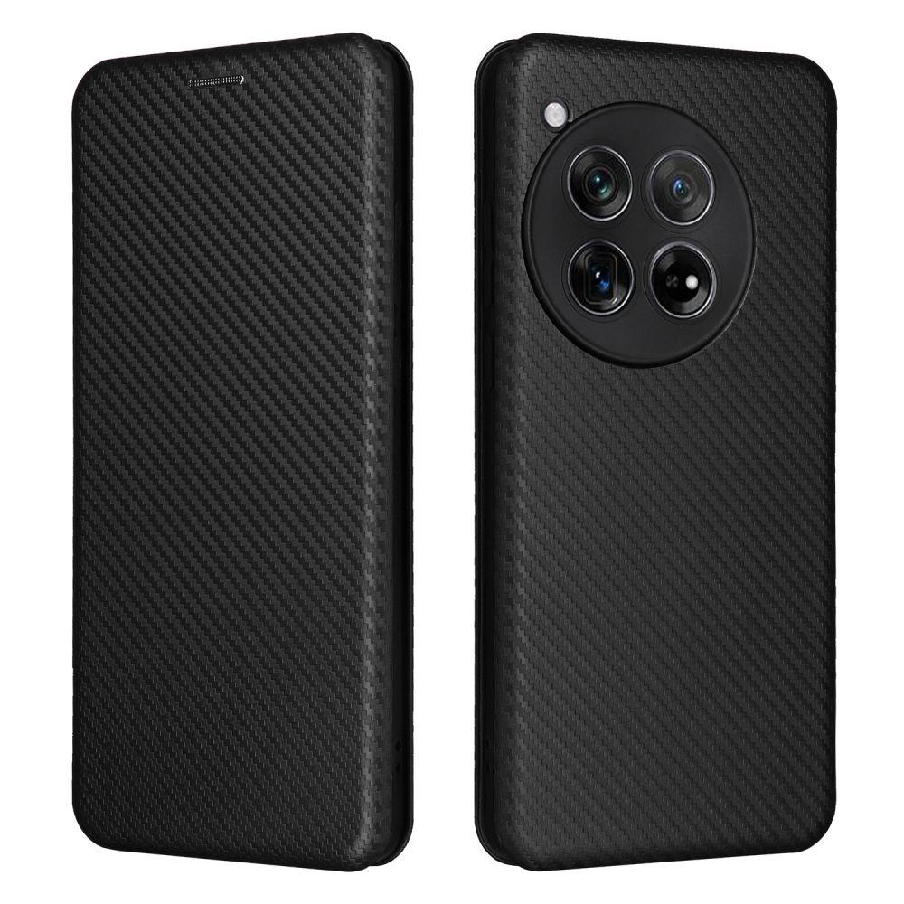 Carbon Fiber Magnetic Leather Flip Cover Case for Oneplus 13 12 12R 11R 10 9 Pro 8T 8 Pro 7T 6T Nord4 Shell Wallet Card Holder
