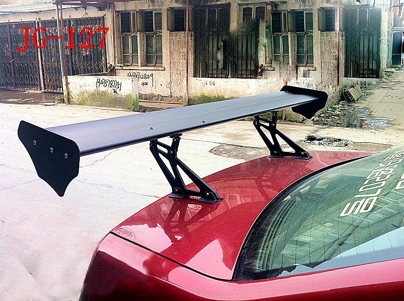 Universal No-Drill Black Aluminum Rear Spoiler for Sedans