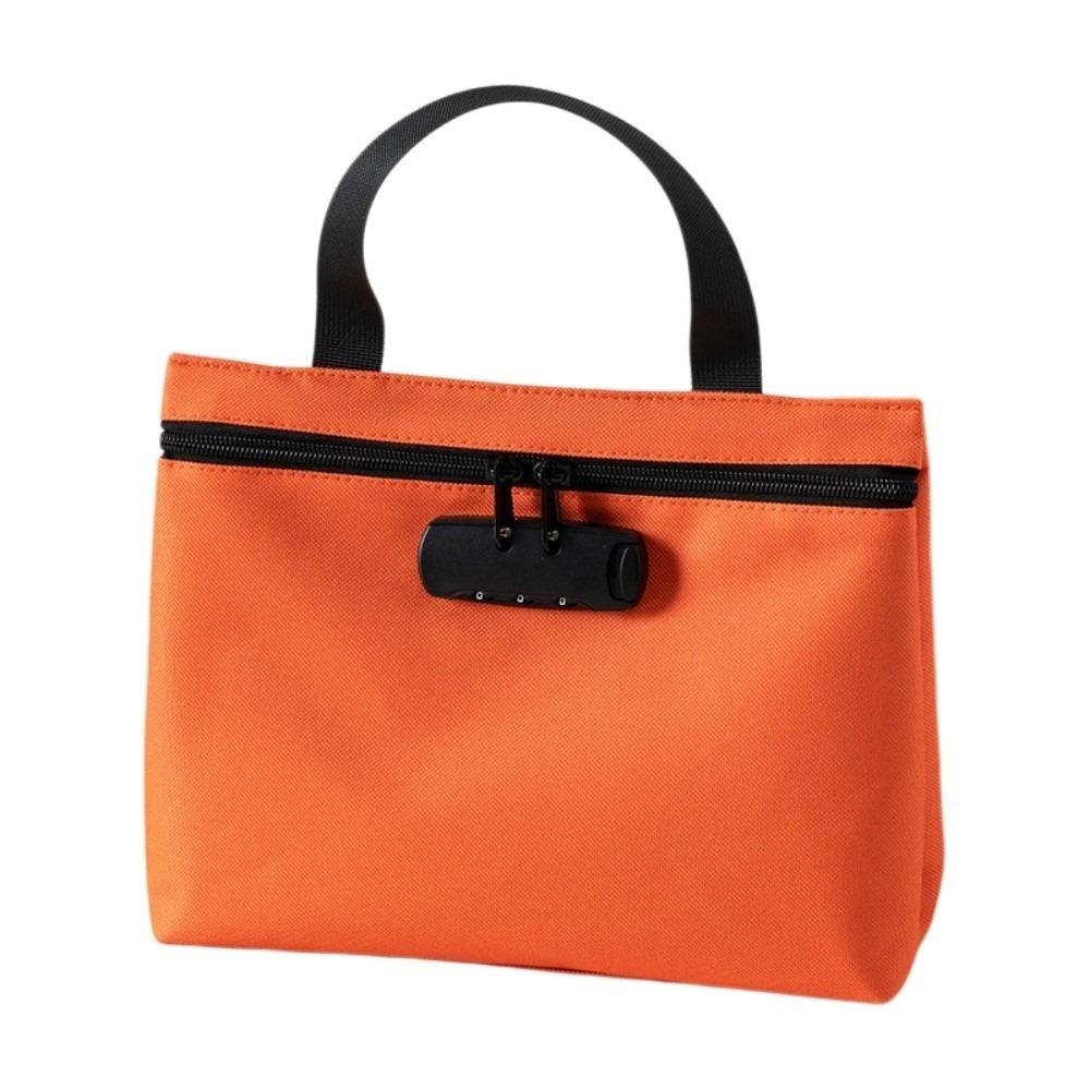Canvas Bill Money Bag with Lock Zip Closure Security Document Bag Outdoor Activities