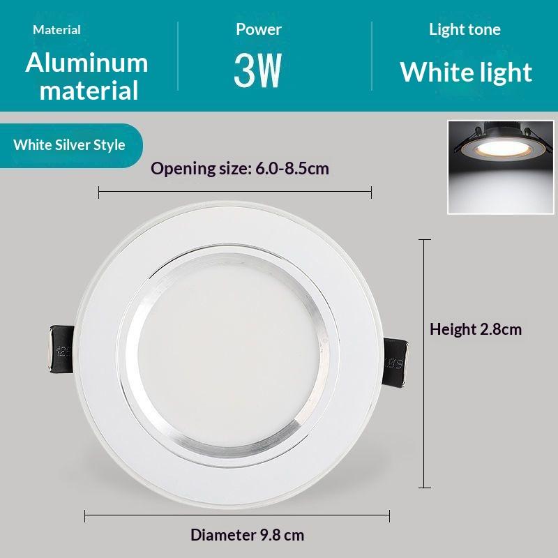 

LED Lights 3-Color Dimmable Downlight With 7.5mm Opening Recessed 5w/12w Ceiling Light For Living Room