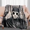 Kurt Cobain Plush Blanket Perfect All Seasons Soft Comfortable Sofa Office Nap Travel Ideal Birthday Christmas Gift