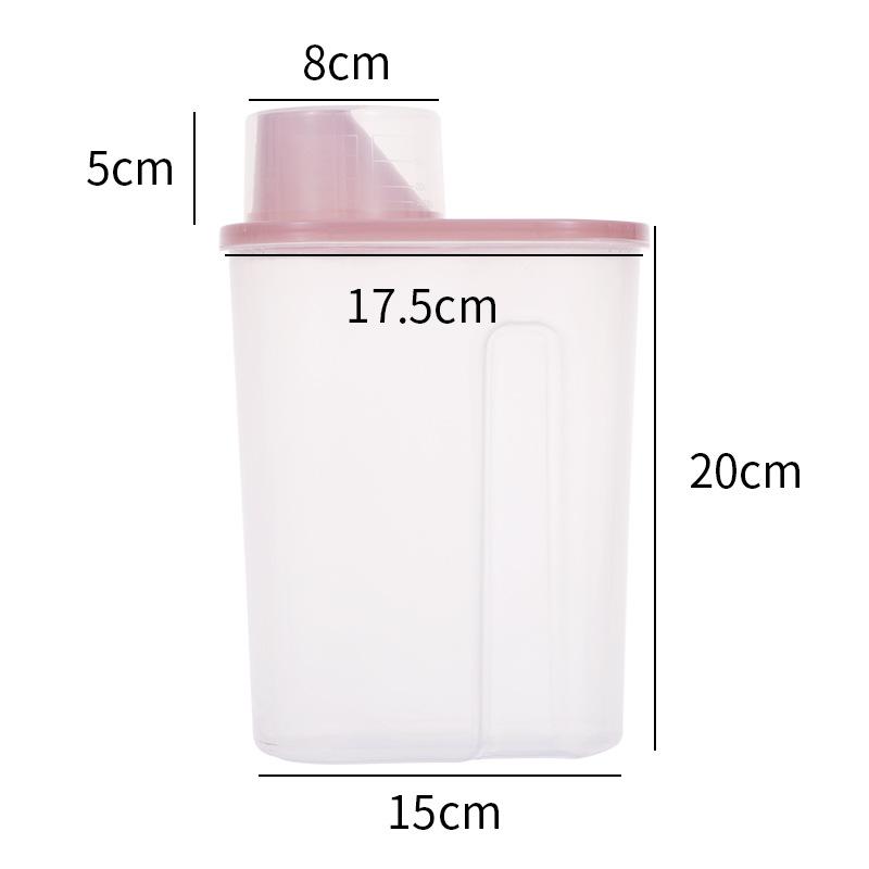 Food Grade Rice Storage Container BPA Free Sealed Canister with Measuring Cup for Grains Nuts Flour Kitchen Storage