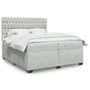 VidaXL Slatted Bed Base and Mattress Light Grey 200x200cm Velvet 3291008