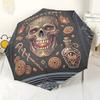 Floral Harmony A Circular Arrangement Of Vibrant Flowers And Birds Automatic Umbrella With Folding Feature Compact 8Rib Design Compact Design Travel