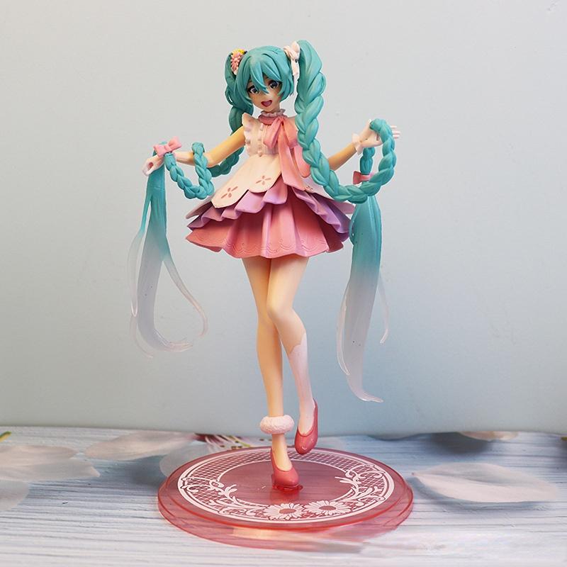 New Anime Hatsune Miku Cute Kawaii Virtual Singer Miku Manga Statue Figurines Pvc Action Figure Collectible Model Toy