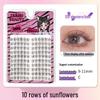 10-Row Autumn Leaf & Sunflower Faux Eyelashes - Flat, Glue-Free