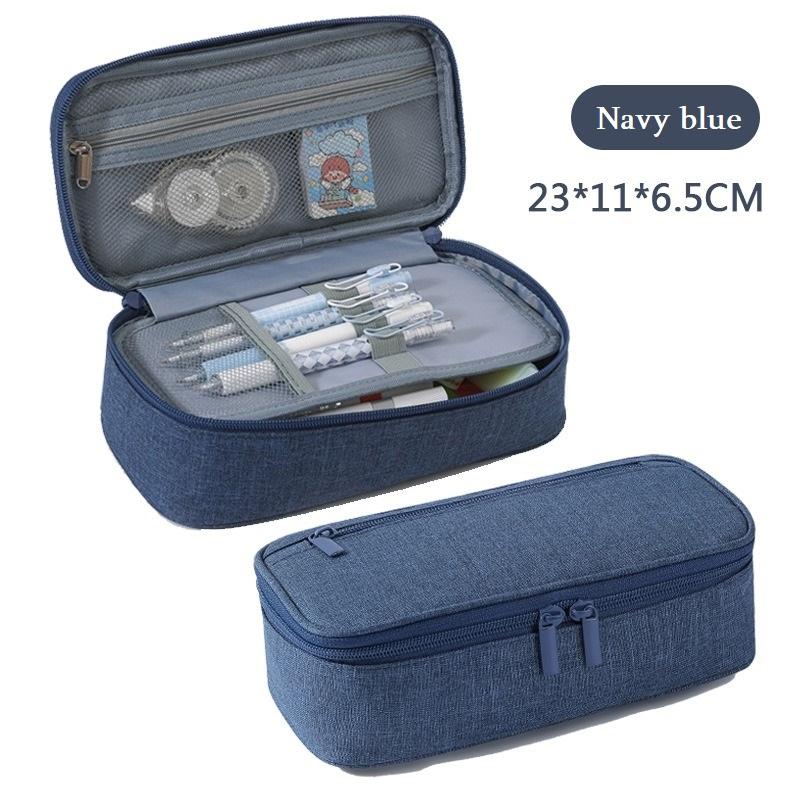 Double-layer Oxford Cloth Pencil Case Can Hold A 20cm Ruler