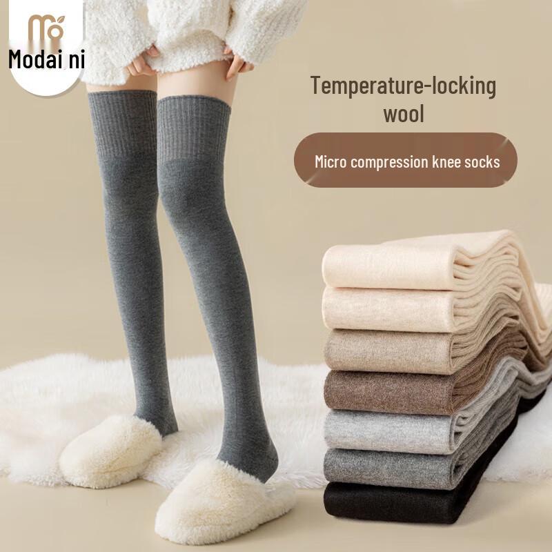 Women s Thickened Wool Blend Over-the-Knee Socks One Size
