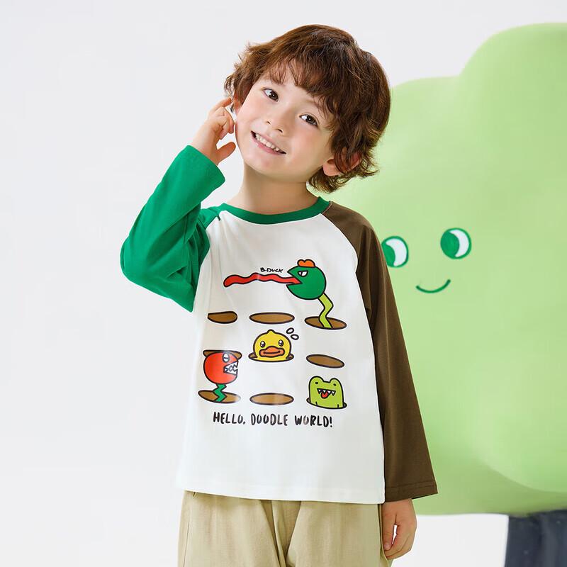 B.Duck Kids Long Sleeve Raglan T-Shirt 120
