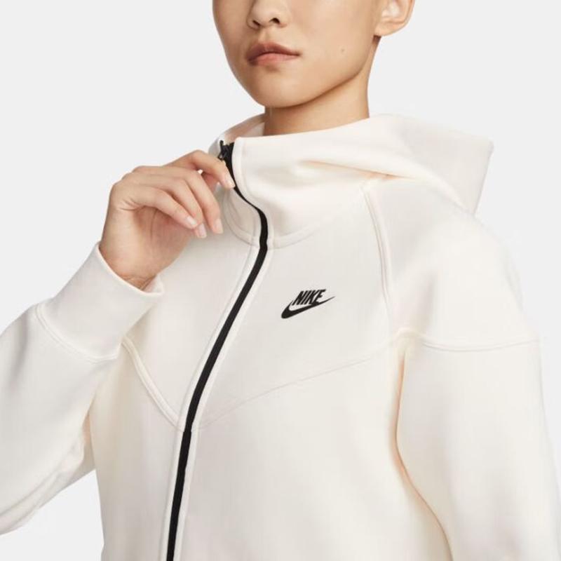 New Nike Logo print Zip fastening Hoodie FB8339-110