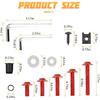 177 Pcs Motorcycle Fairing Bolt Kit, Colorful Fasteners Bolts Nut Clips Set, Red