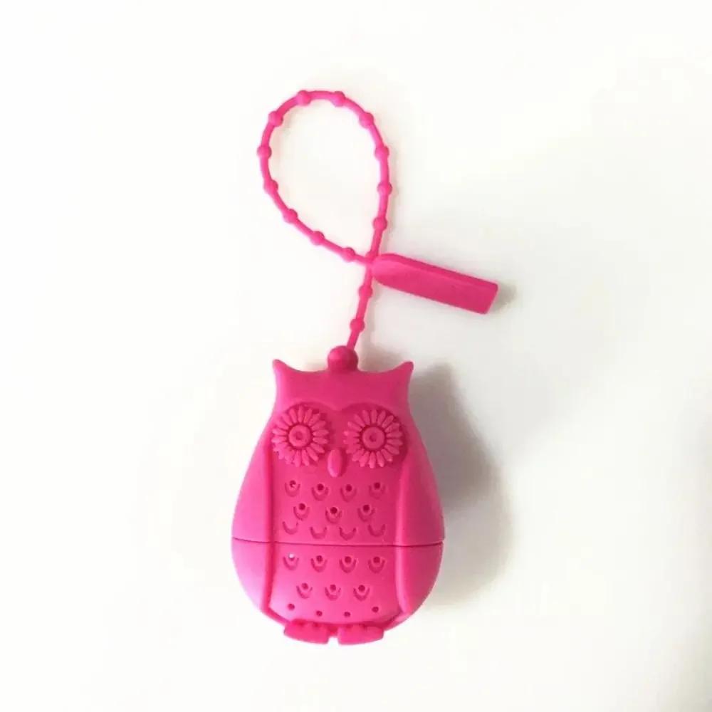 Creative Cute Owl Tea Strainer Tea Bags Filter Food Grade Silicone Loose-leaf Tea Infuser Filter Diffuser Cartoon Tea Accessory