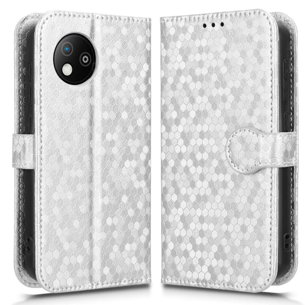 For ZTE Blade A35 Lite/A35 Core Wallet Case Dot Pattern Imprint PU Leather Phone Cover