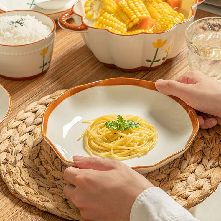 Piatti e Set di Piatti Set Completo di Piatti e Piatti Servizio da Tavola in Ceramica per la Casa
