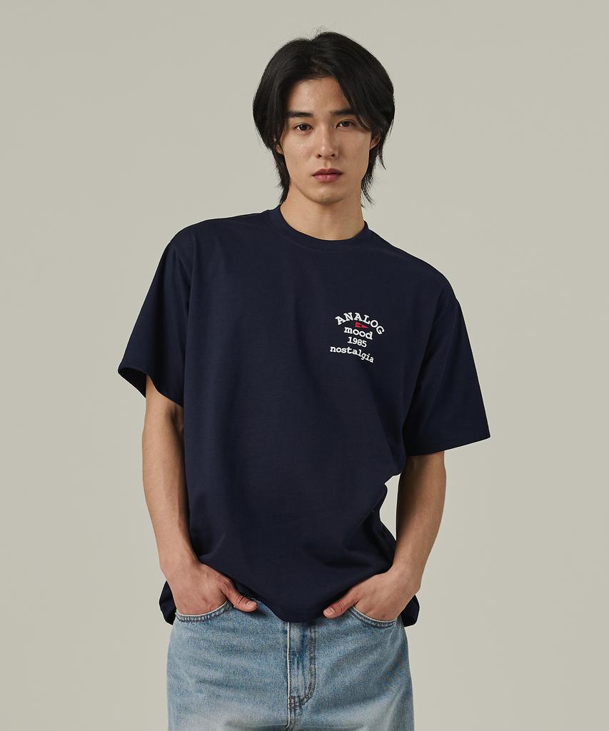 ANALOG MOOD Small Logo Short Sleeve T-Shirt (Navy)